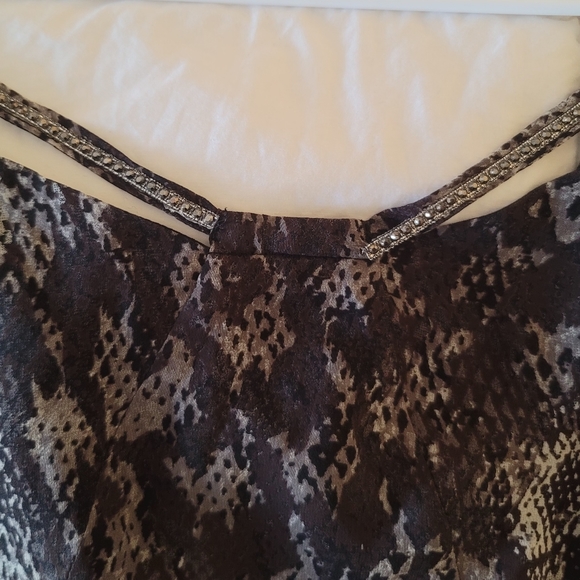 🖤 GUESS Y2K Mesh Overlay Blouse with Jeweled Accents - Picture 2 of 5